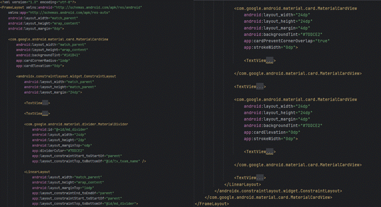 Img. 4 - team_item layout in XML