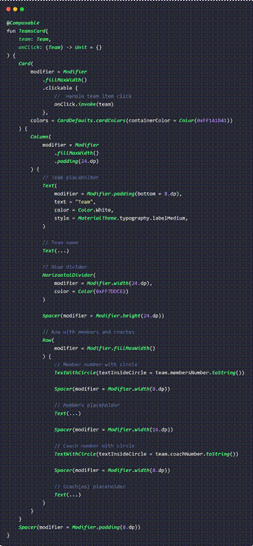 Img. 11 - TeamCard composable