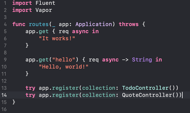Routing process