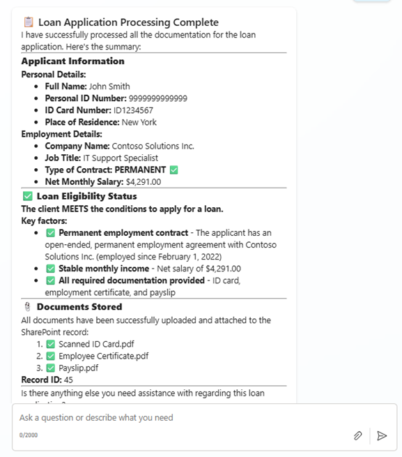 Final confirmation and summary
