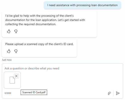 AI loan processing chatbot
