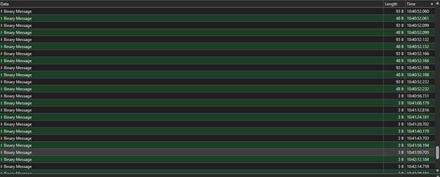Binary message in Blazor server